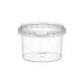 Pot rond 280ml  PP avec fermeture de sécurité